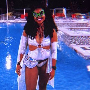 Holographic Butterfly: Space Rave Costume